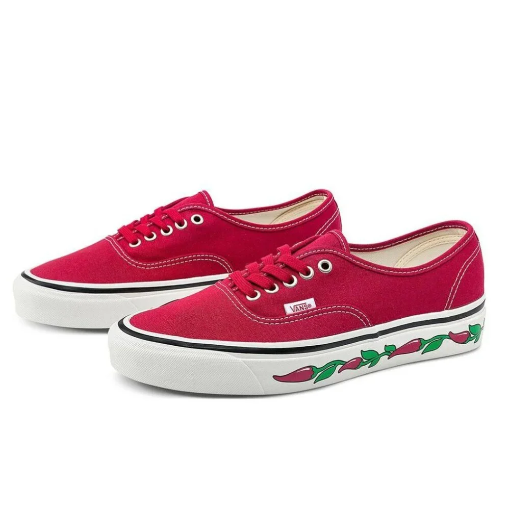 NEW Vans Women's Red Authentic 44 Dx 'Hot N Sweet Chili Pepper' Red M 7.5 W 9